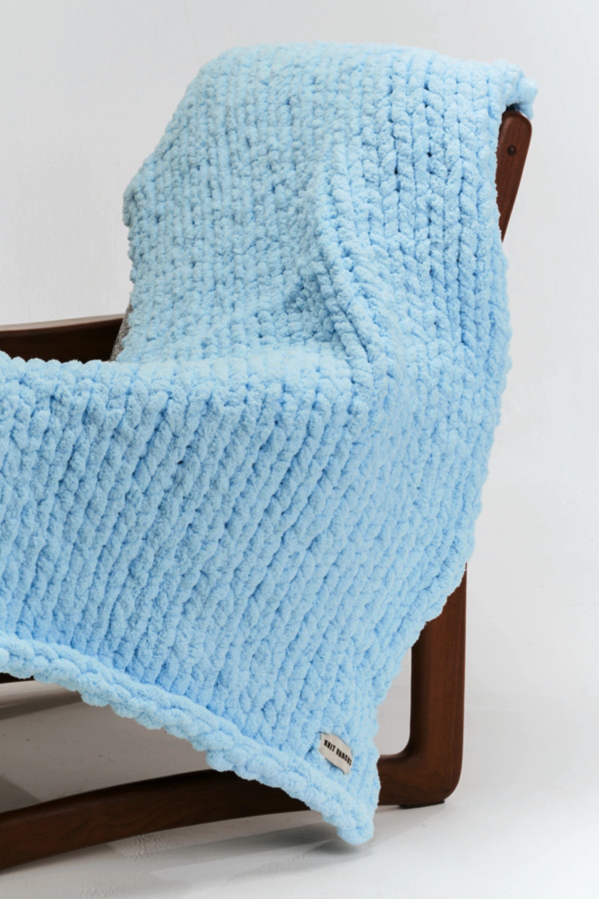 CHUNKY YARN BLANKET(AQUAMARINE)